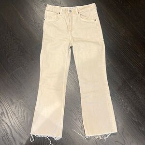 Zara Cream Jeans size 6